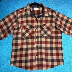Vintage Gander Mountain Flannel Shirt Jacket Men’s L – Brown Tones